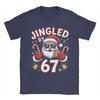 Mens Womens Jingled By 67 Six Seven Brainrot Ugly Christmas Santa  Shirt Pure Cotton New Arrival T-Shirt  Clothing Outfits