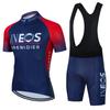 Costume d'été de cyclisme INEOS Team Costume à manches courtes Pantalon de cyclisme Pantalon de cyclisme Coussinet Séchage rapide Évacuation de l'humidité