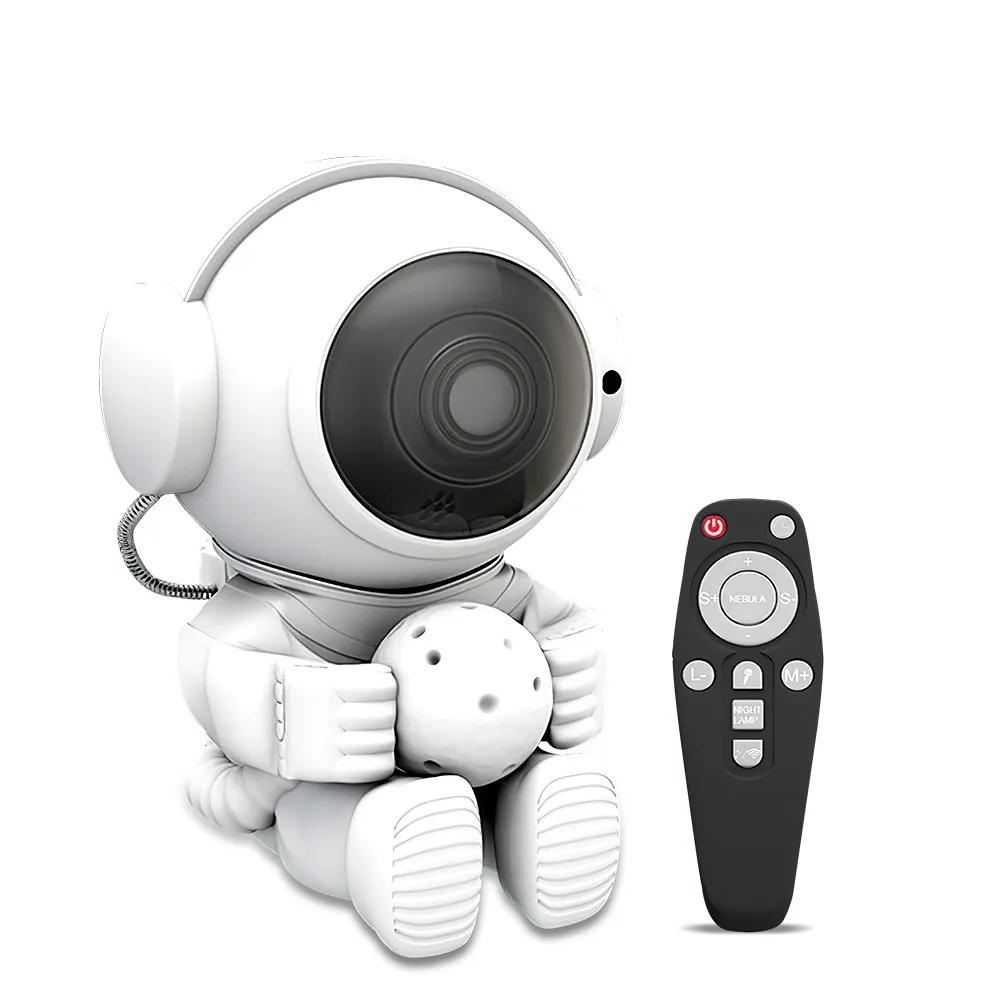 LED Astronaut Starry Sky Projector Remote Control Night Light 360 Rotating Nebula Projector Lamp Bedroom Decoration Kids Gift