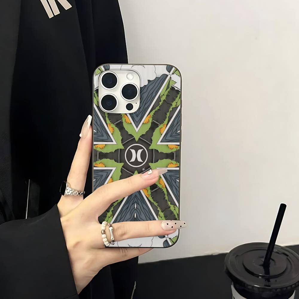 Classic Famous Brand H-HurleyS Logo For IPhone 16 15 14 13 12 11 17 Pro Max Plus Wave Corrugated Phone Case Anti Drop Cover