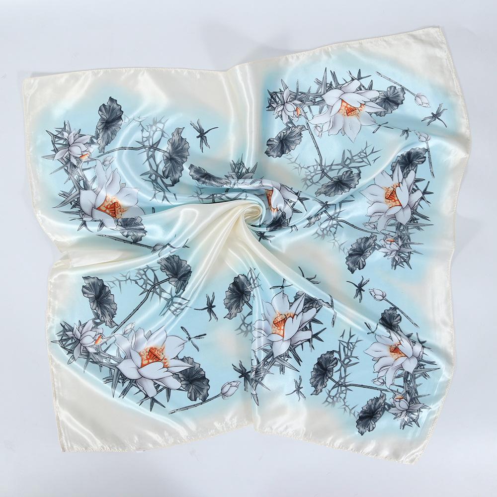 

Высококачественные роскошные шелковые шарфы, повязка на голову, шарфы, шейный шарф для женщин, шелковый шарф с цепочкой, женская декоративная шаль 90*90cm