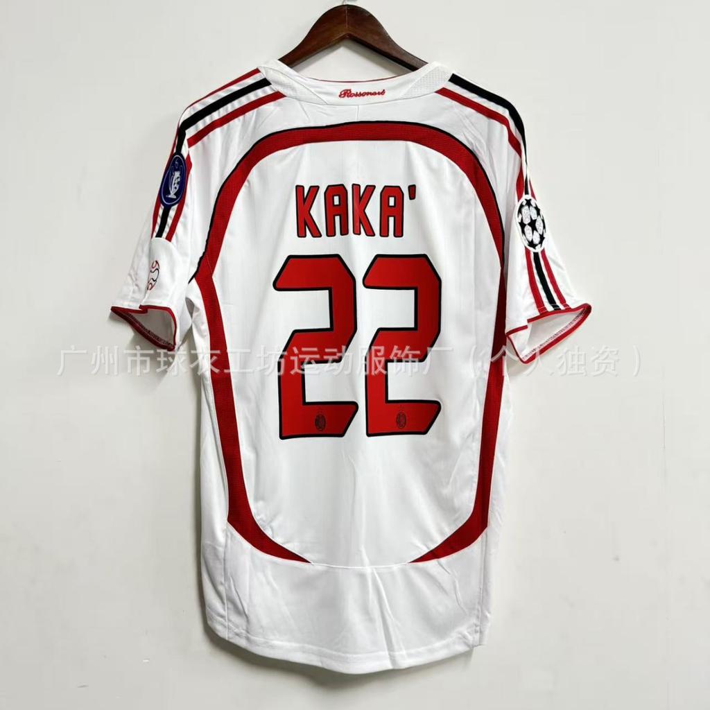 0607AC Milan No. 22 Kaka Retro Style Star Barcelona Santos Brazil Short-sleeved Football Clothes