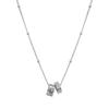 Korean Zircon Double-Circle Diamond Necklace - Elegant, High-End, Versatile Fashion for Women