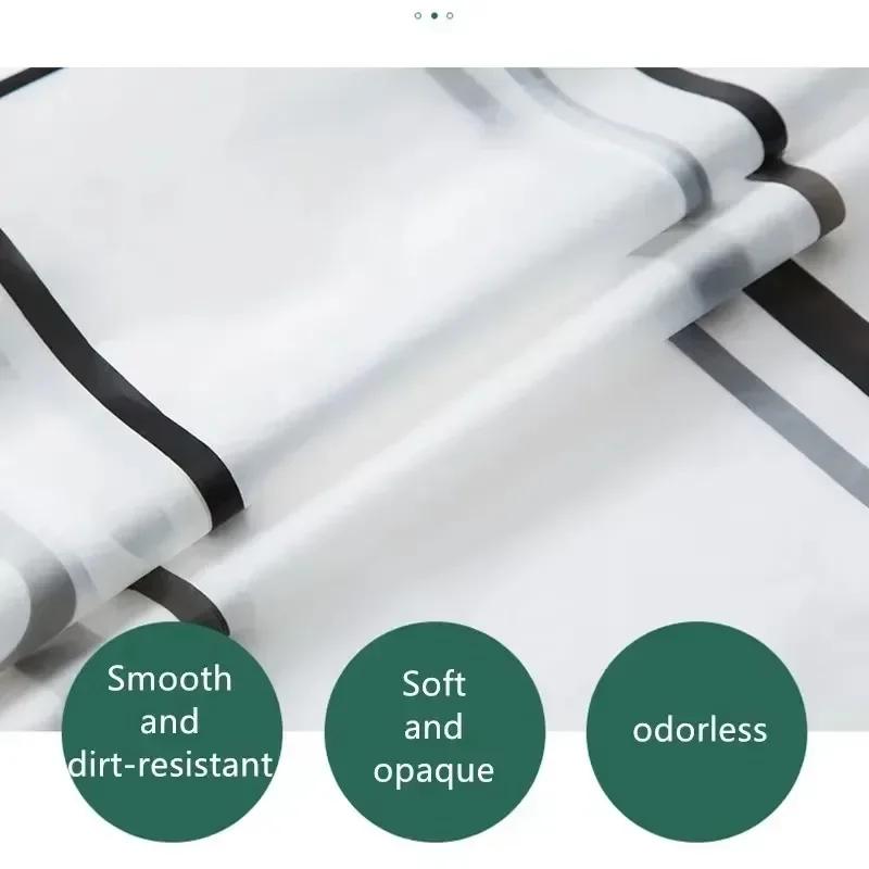 PEVA Waterproof Shower Curtain Bathroom Bath Curtain Modern Geometric Plaid Pattern Farmhouse Household Decoration