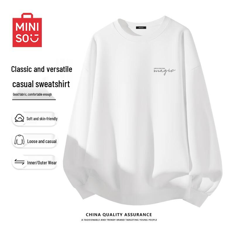 MINISO Men's Casual Loose Crewneck Sweatshirt