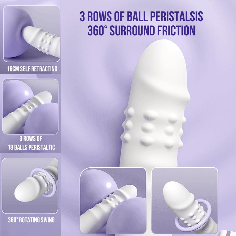 Dildo Vibrante con Movimento Spingente con molteplici modalità di vibrazione/succhiamento, Giocattoli Sessuali Multifunzione Impermeabili Spingenti, con Leccata