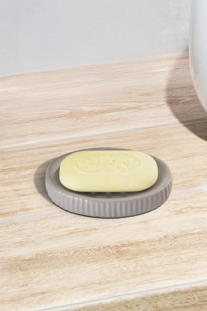 AWD INTERIOR 2006 Tierra soap dish, stoneware, gray