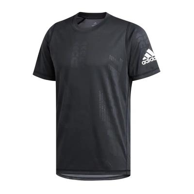 T-shirt de sport à manches courtes et col rond pour l'entraînement Homme Hauts Noir DZ7366