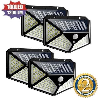 Solarleuchte Außen Wandleuchte - COOK - 100 LED - Bewegungsmelder - IP65 - Wasserdicht