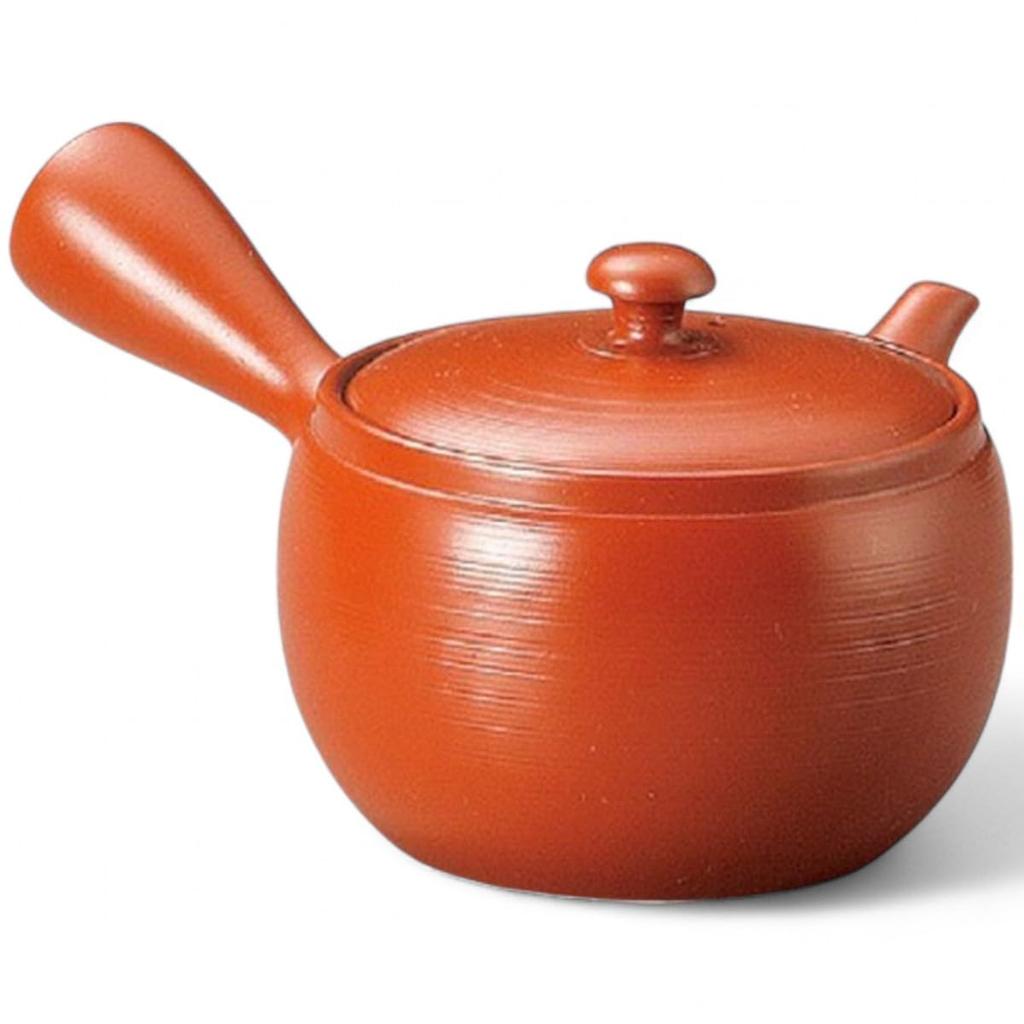 Green Teapot with Made In Japan J-kitchens Tokoname-yaki Nozomi-ami Strainer, 340cc,