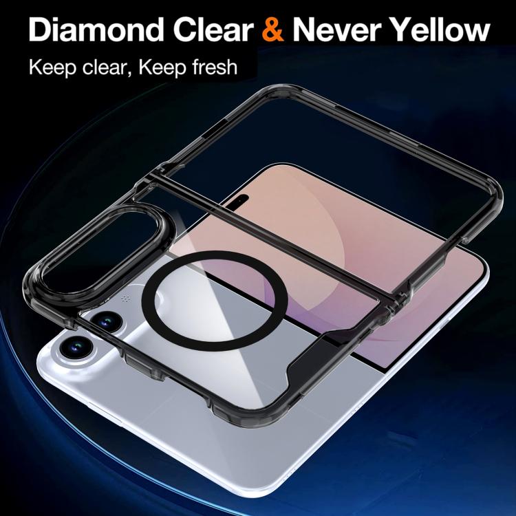 Crystal Clear Acrylic Magnetic Phone Case For iPhone Duo, Hard Transparent Magsafe Wireless Charging Cover