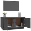 Vidaxl Szafka Pod Telewizor, Szara, 80X35X40,5 Cm, Lite Drewno Sosnowe