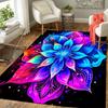 1pc Colorful Flowers Design Area Rug - Soft, Anti-Slip, and Durable Gaming Room Decor for Bedroom