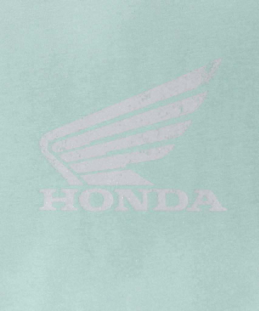 PHYPS MOTORCYCLE Womens Damage Washed Wing Logo Crop Tee Tee