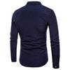 Chemise homme couleur unie simple boutonnage coupe slim double patte de boutonnage printemps t-shirt pour un usage quotidien
