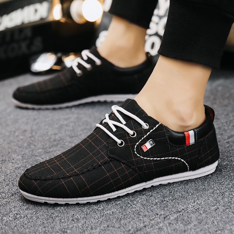 Men's Autumn Canvas Loafers - Versatile, Breathable, Soft Sole Casual Shoes with Korean Style Trend
