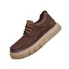 2025 High-End Cowhide Casual Sneakers: Genuine Leather, Thick Breathable Sole, Versatile Trendy Design for Workwear.