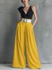 Women's Wide Leg Pants with Detachable Belt In Multiple Colors