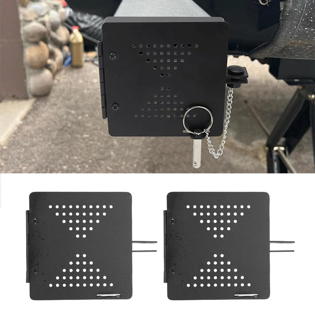 2 Set RV Bumper End Cap Iron Sewer Hose Storage Tube Caps for 4in Square Bumpers Travel Trailer Accessories