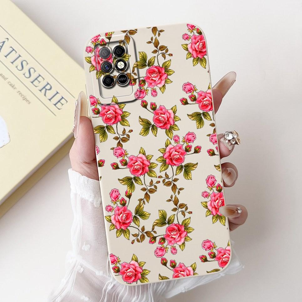 For Infinix Note 8i Note8 Back Cover On Infinix X6383 A692 Coque Funda Flower Butterfly Women Fashion Phone Case Liquid Silicone