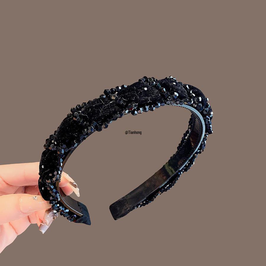 Women's Lux Faux Crystal Rhinestone Braided Headband & Hair Clip – Stylish Toothed Accessory