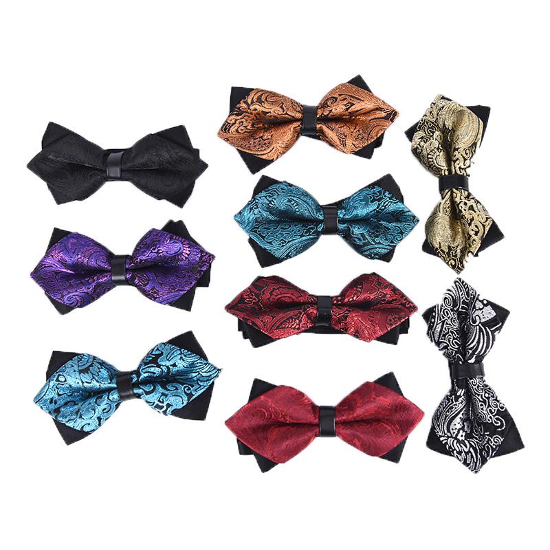 Mens Bow Ties Formal Wedding Party Decor Satin Solid Adjustable Bowties