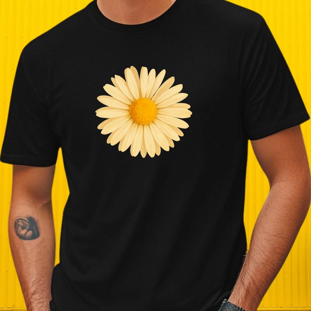 T-Shirt Herren Gänseblümchen Motiv Baumwolle Größe S bis 5XL