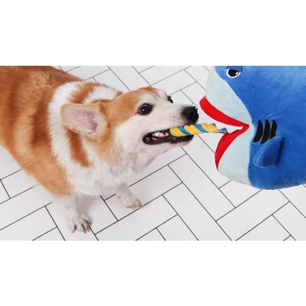 Dingdongpet jucărie remorcher pentru animale de companie 12 cm x 24 cm x 18 cm, rechin, 1 bucată