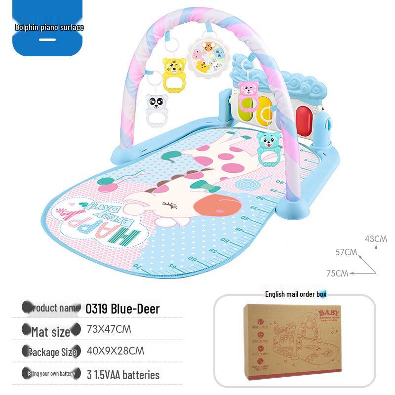 Baby Fitness Rack Musik-Spielmatte mit Klavier- und Trommelfunktionen