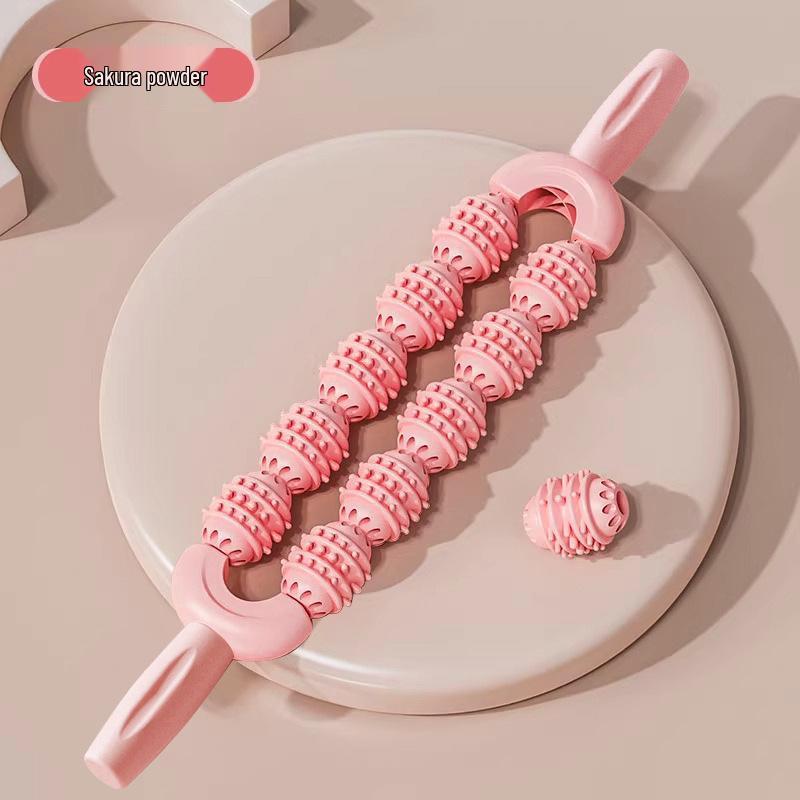 Slim Leg Massage Roller - Wolf Tooth Muscle Relaxation Stick for Yoga and Calf Stretching