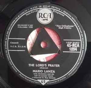 

7inch Record MARIO LANZA - Lord s Prayer / I ll Walk With God 45RCA1094 RCA 1958 UK Classical Used