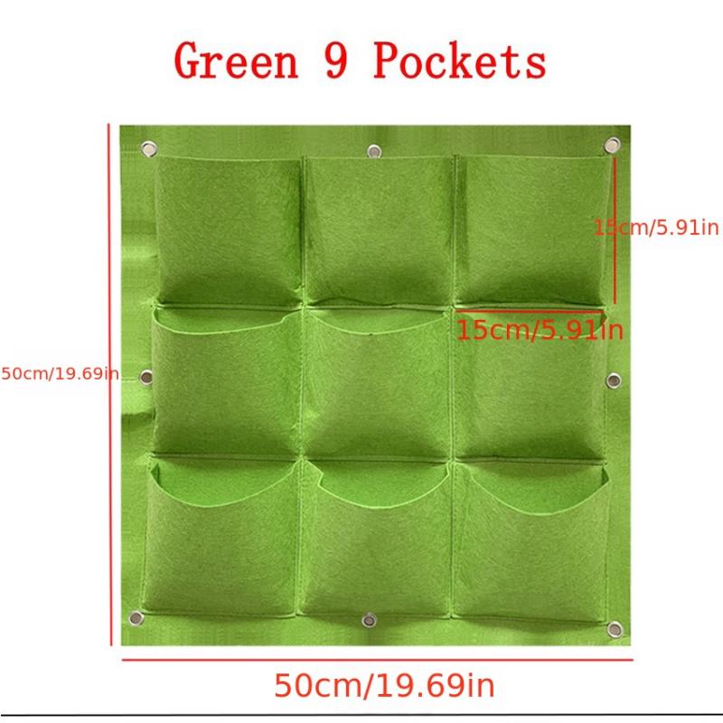 Multi-layer Vertical Hanging Planting Bag9Piece18Sheet-mounted Family Balcony Vegetable Pot Wall Planting Essential Tool
