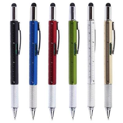 6-in-1 Multifunction Tool: 7cm Ruler, Phillips Screwdriver, Twist-Lock, Ballpoint Pen, and Scale - Perfect for Vocational College Staff