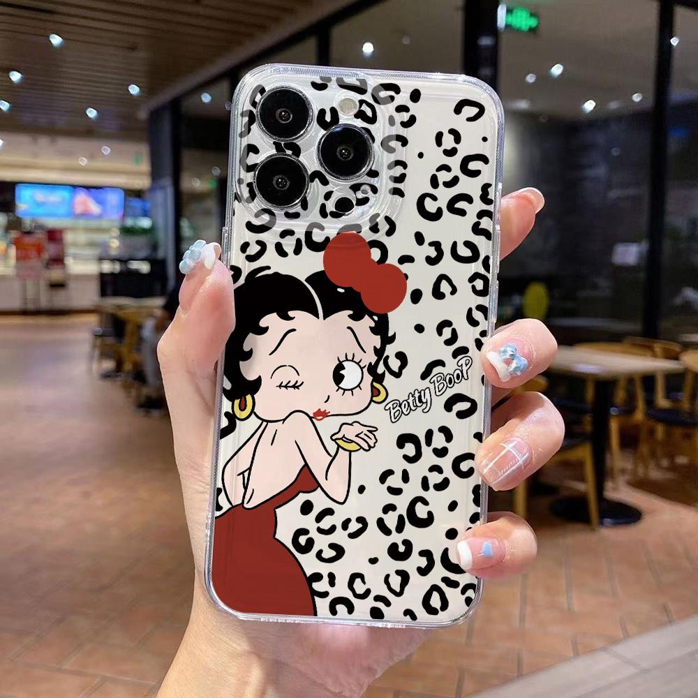 

Leopard Print B-Bettys Phone Case for iPhone 17 Air 16 15 14 Plus 13 12 11 Pro Max X Xs XR 8 e Soft TPU Transparent Cover iPhone 13 Pro Max