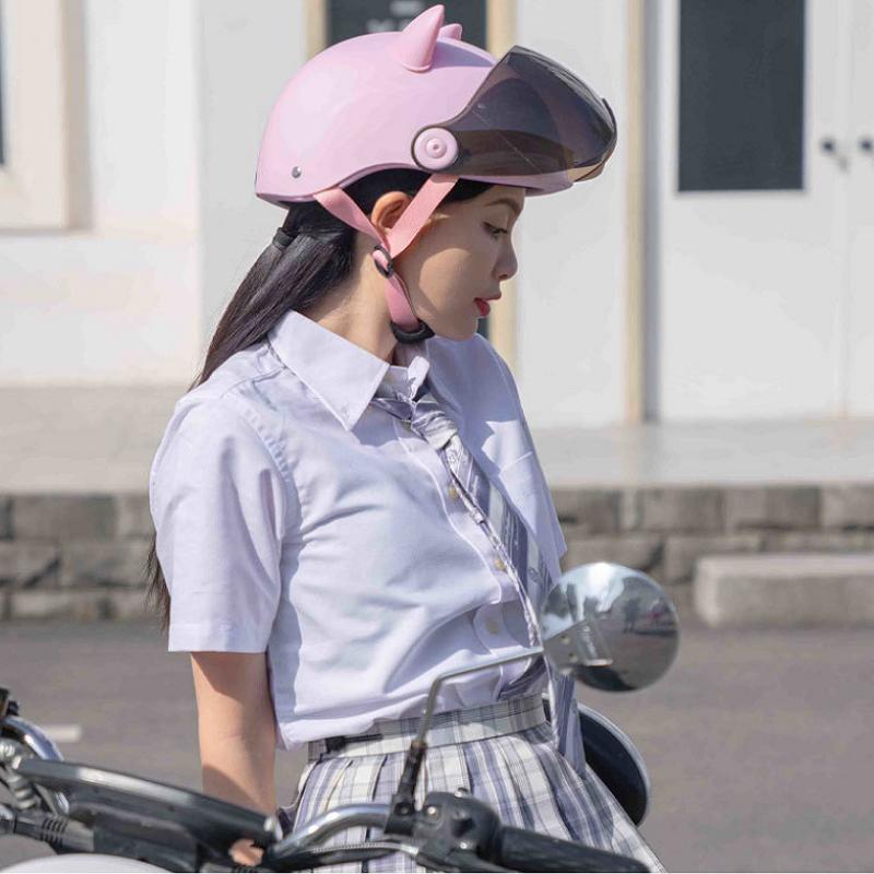 2PCS Helmets Decorative Factory Direct Supply of Motorcycle Electric Vehicle Accessories Cute Cat Ears Double-sided Stickers