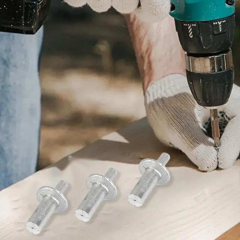100/10PCS Hammer Drive Expansion Rivets Expansion Aluminum Nail Head Piercing Knock Type Small Tapping Screws Fasteners Rivet