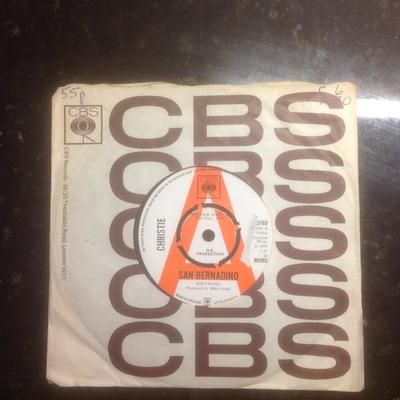 Disque 7 pouces CHRISTIE - San Bernadino 5169 CBS 1970 UK Rock Occasion