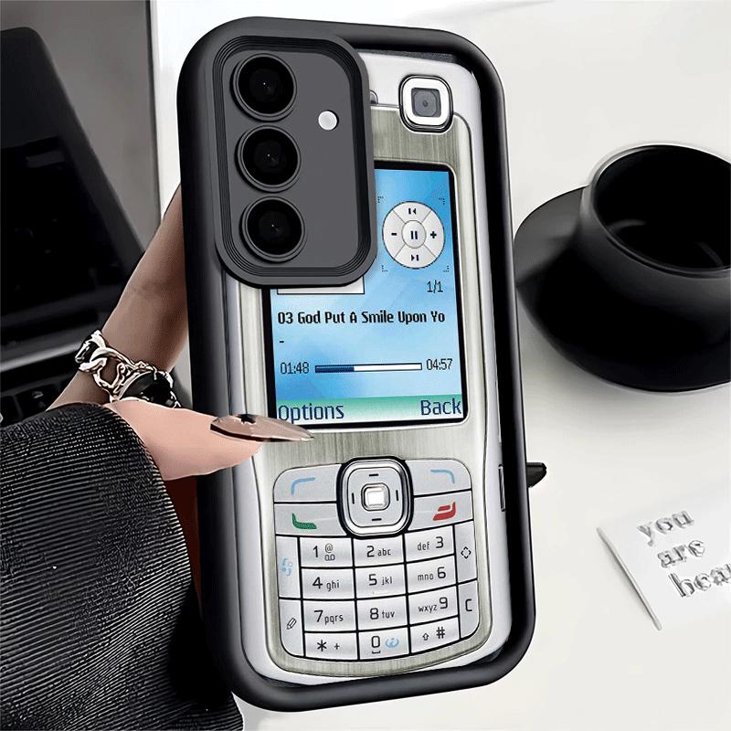 Phone Case for Samsung Galaxy A17 A16 A15 A14 A13 Funny Retro Callphone A56 A36 A26 A55 A35 A25 A54 A34 A24 A53 A33 A23 A07 A06