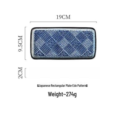 Wutuo Japanese Ceramic Rectangular Sushi Plate