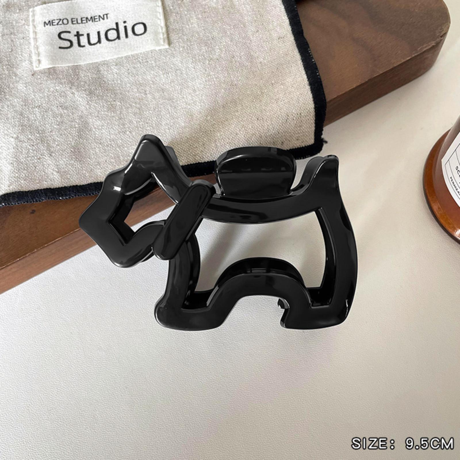 

Extra-Large Hair Clip For Thick Hair New Minimalist Design Clip For Back Of Head Cartoon Puppy Hair Accessory One Size чёрный