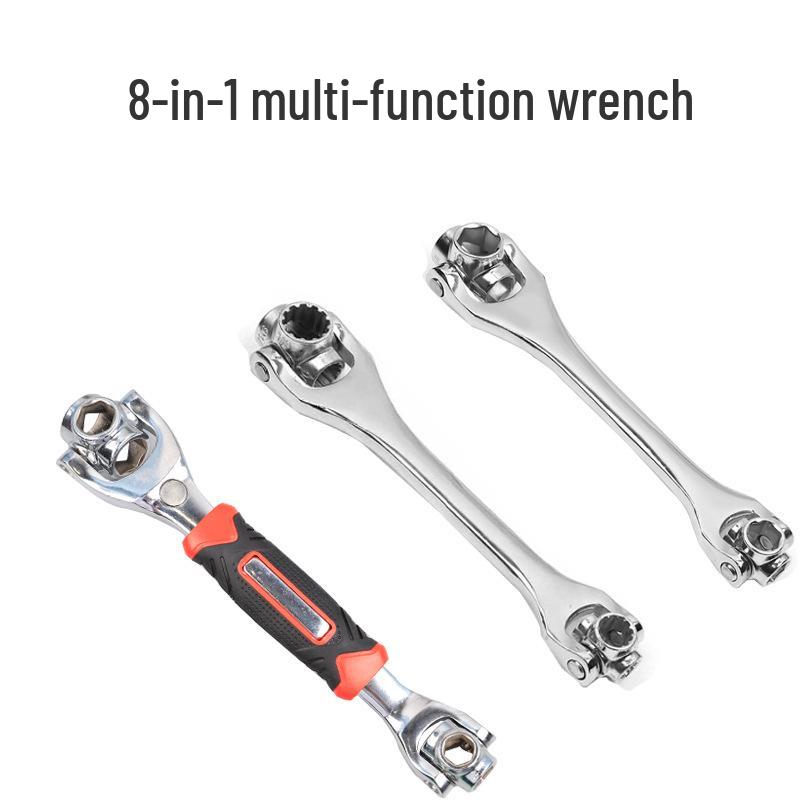 Eight-in-One Double-Ended Rotating Wrench, 52-in-One & 48-in-One Multi-functional Tool