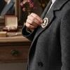 Sophisticated Vintage Cameo Brooch Beauty's Head Pearls Accented Alloy Corsage Pin Jewelry for Dress Clothing