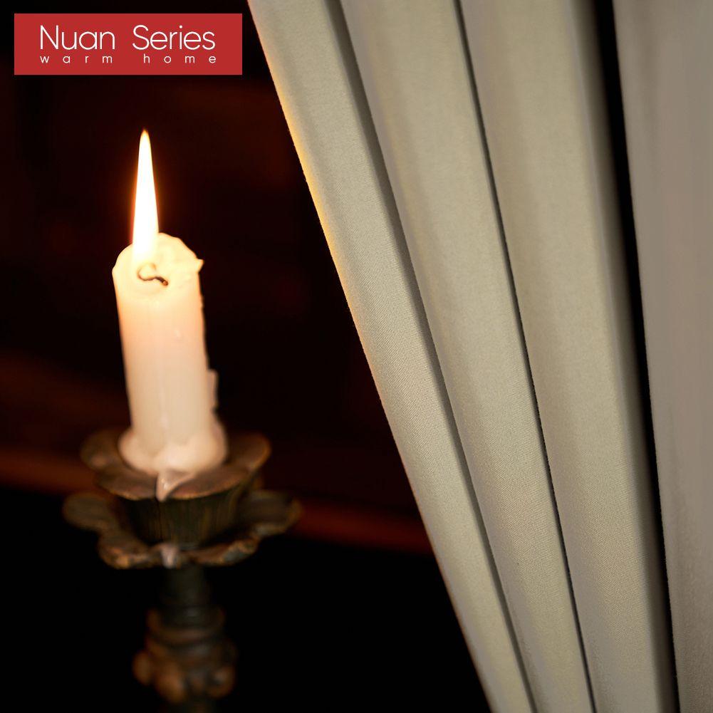 1PC Nuan Series 100% Blackout Versatile Solid Color Insulated Thick Curtains for Bedroom Living Room Balcony Window Home Decor