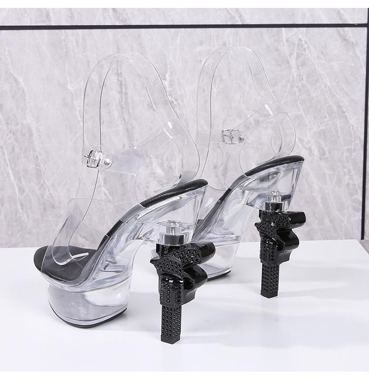 Women's Platform Sandals Heel Crystal High Heel Sandals Nightclub Shoes Versatile Sexy 34-43 Wedding Shoes LFD-10314-32