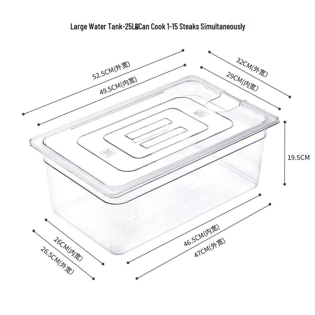 11L Sous Vide Behälter für Anova Stick – Niedertemperatur Slow Cooker Wasserbad Topf