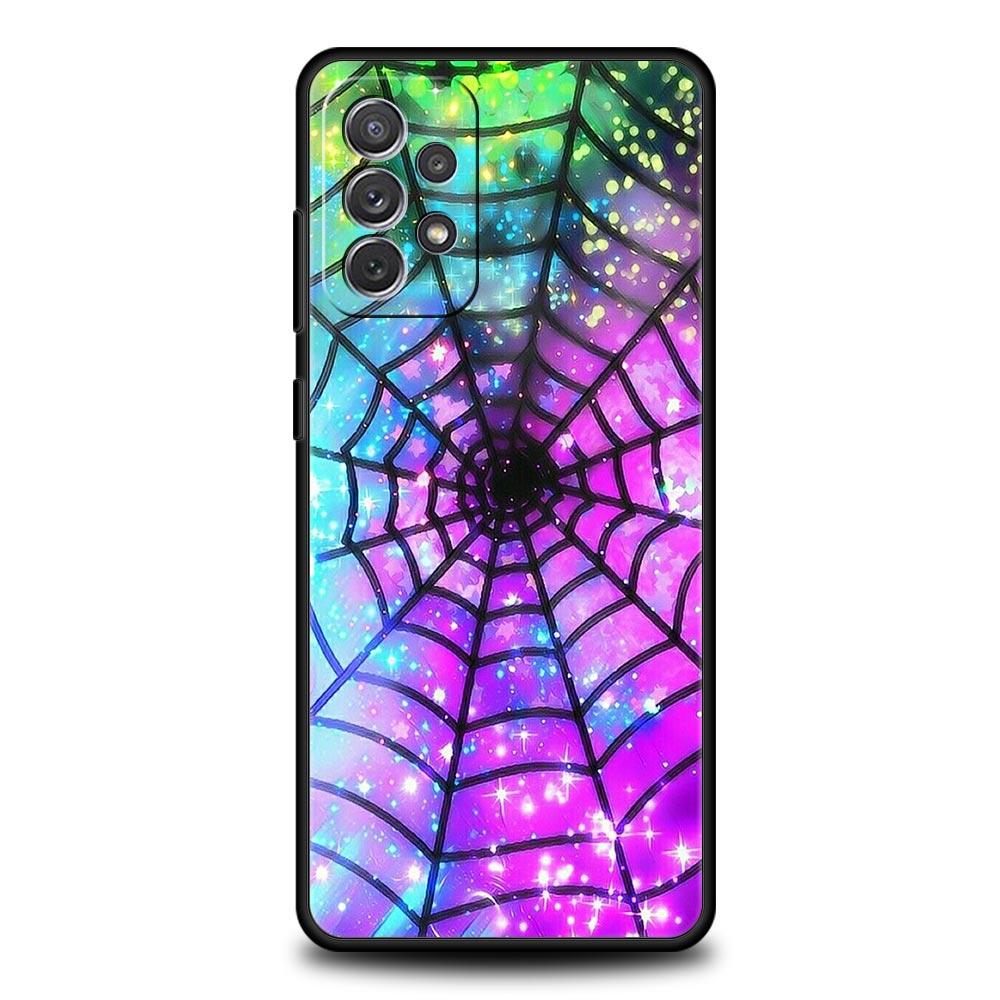 Spider Web Phone Case for Samsung Galaxy A55 A35 A15 A14 A13 A25 A54 A51 A71 A72 A73 A32 A52 A41 5G Soft TPU Shell Fundas Capas