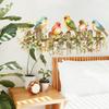 Cartoon Cute Bird Fence Leaves Bedroom Living Room Home Background Decoration Self Adhesive Stickers