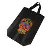 Rhinestone Painting Handbag Skull On Black Style Rich Colors 5D Rhinestone Shopping Bag for Kids