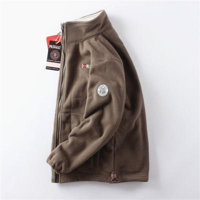 Herbst und Winter warme lässige lockere Übergröße Jacke Fleece verdickt doppelseitige Fleecejacke Herren