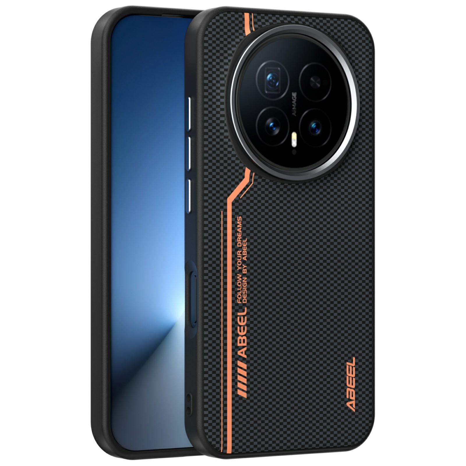 

ABEEL For Honor Magic8 5G Magnetic Case Micro-Embossing 6D Printed PC TPU Aluminum Alloy Leather Phone Cover